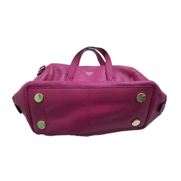 Fossil Sydney Satchel Crossbody Leather Handbag Pink Magenta Purse - Picture 3 of 7